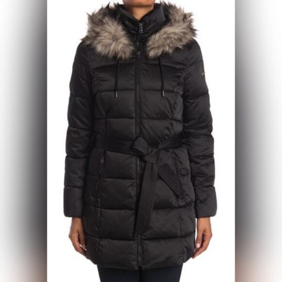 Laundry By Shelli Segal Faux Fur Puffer Jacket Coat XS - Picture 1 of 16